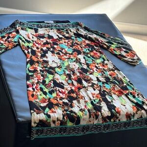 Calvin Klein Vibrant 3/4 Sleeve Dress